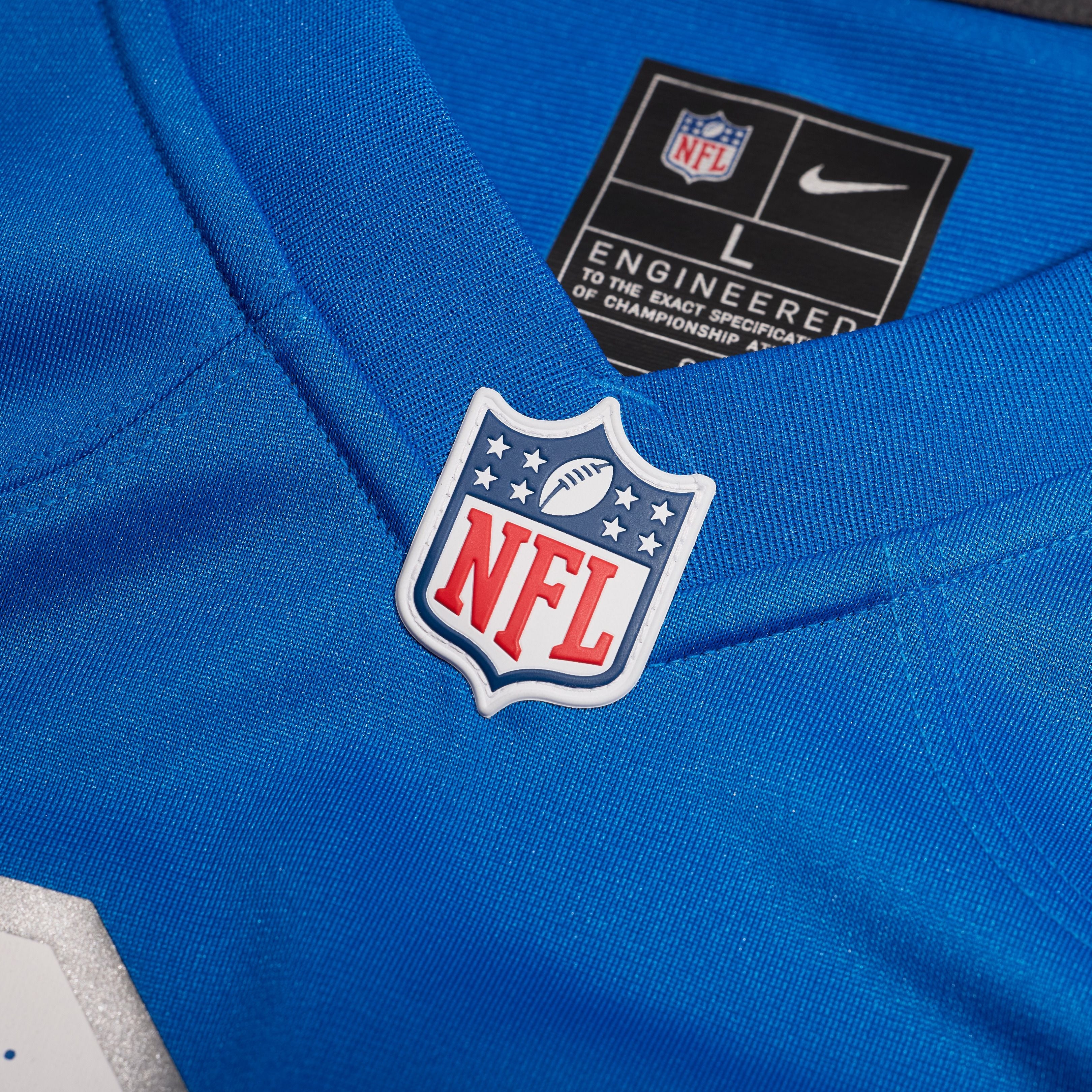 Men's Detroit Lions Christian Izien Nike Blue Team Game Jersey