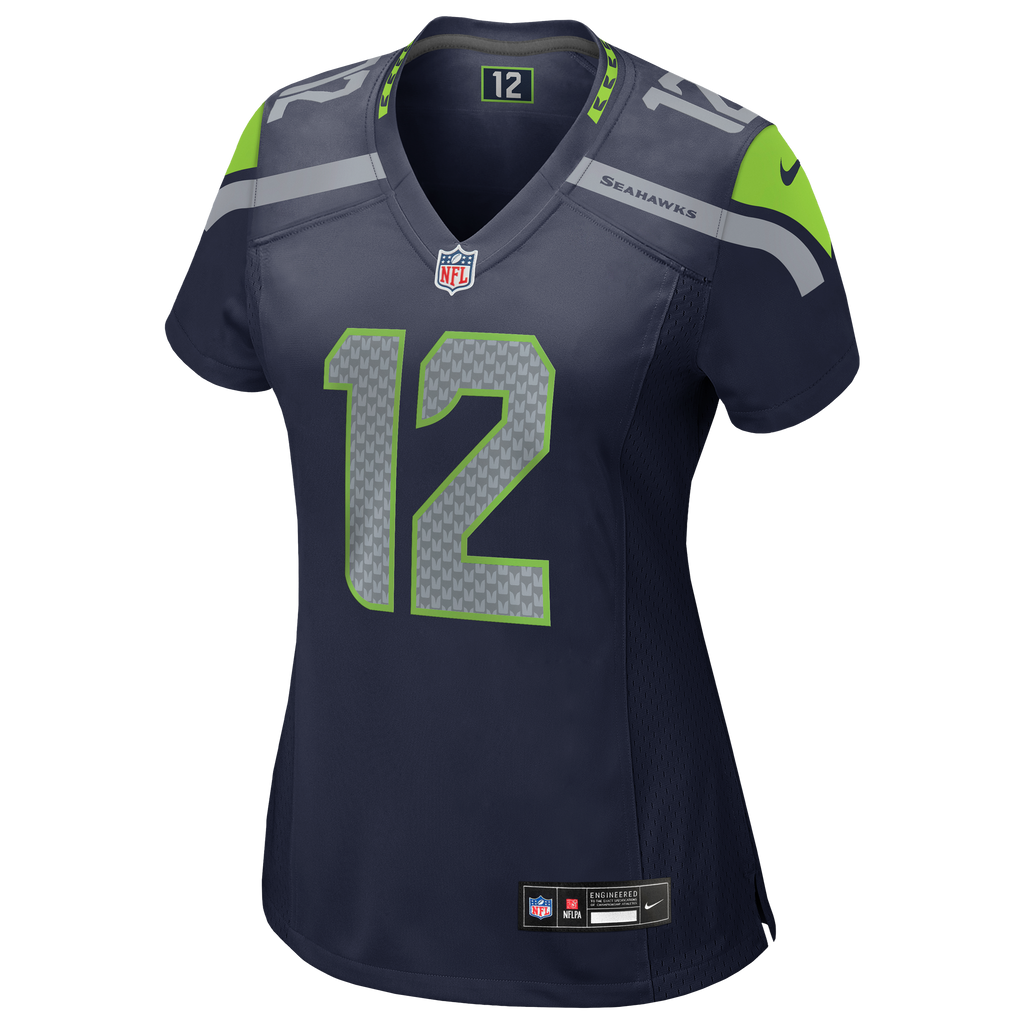 Women's Seattle Seahawks 12S Nike College Navy Team Game Jersey