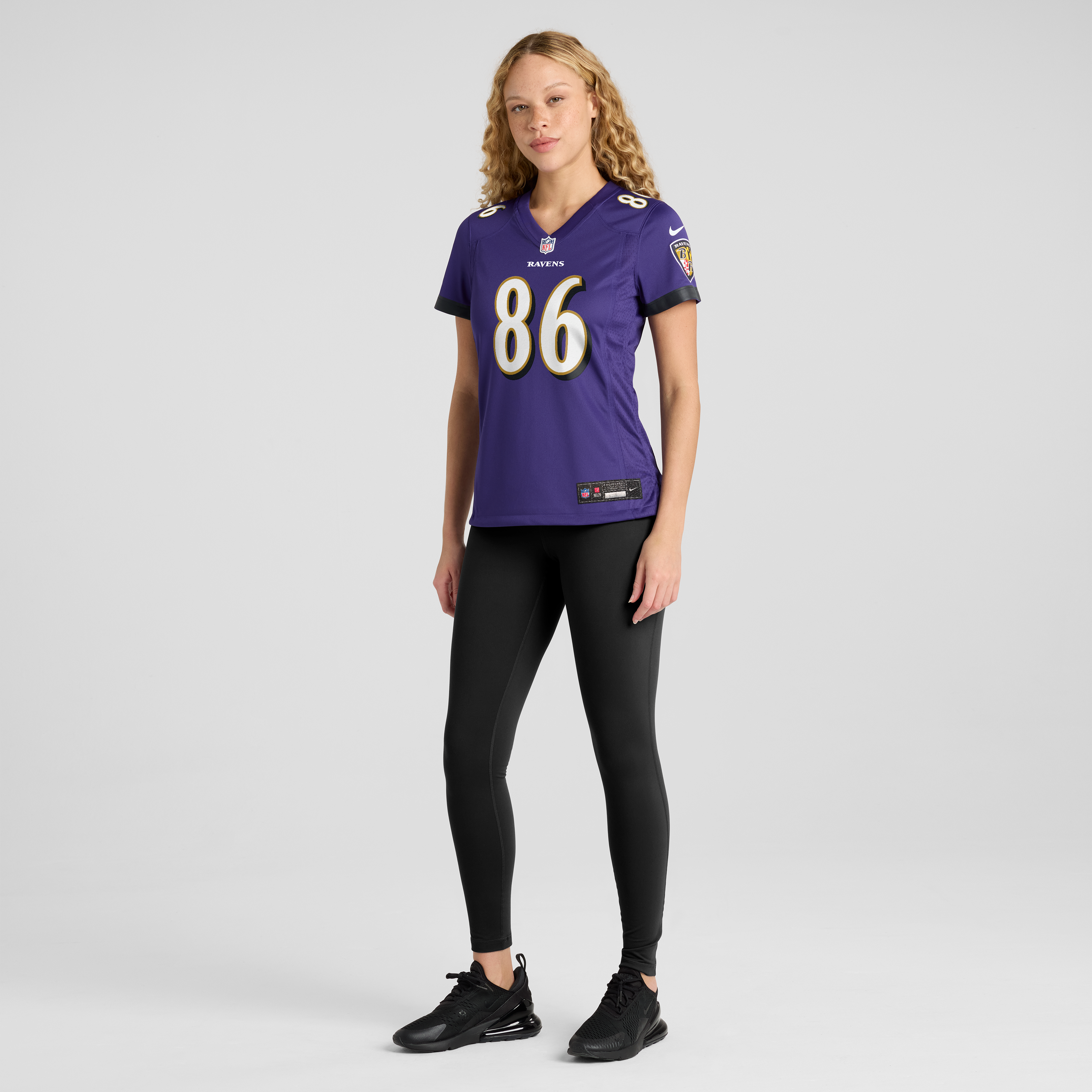 Women's Baltimore Ravens Cornelius Johnson Nike Purple Team Game Jersey