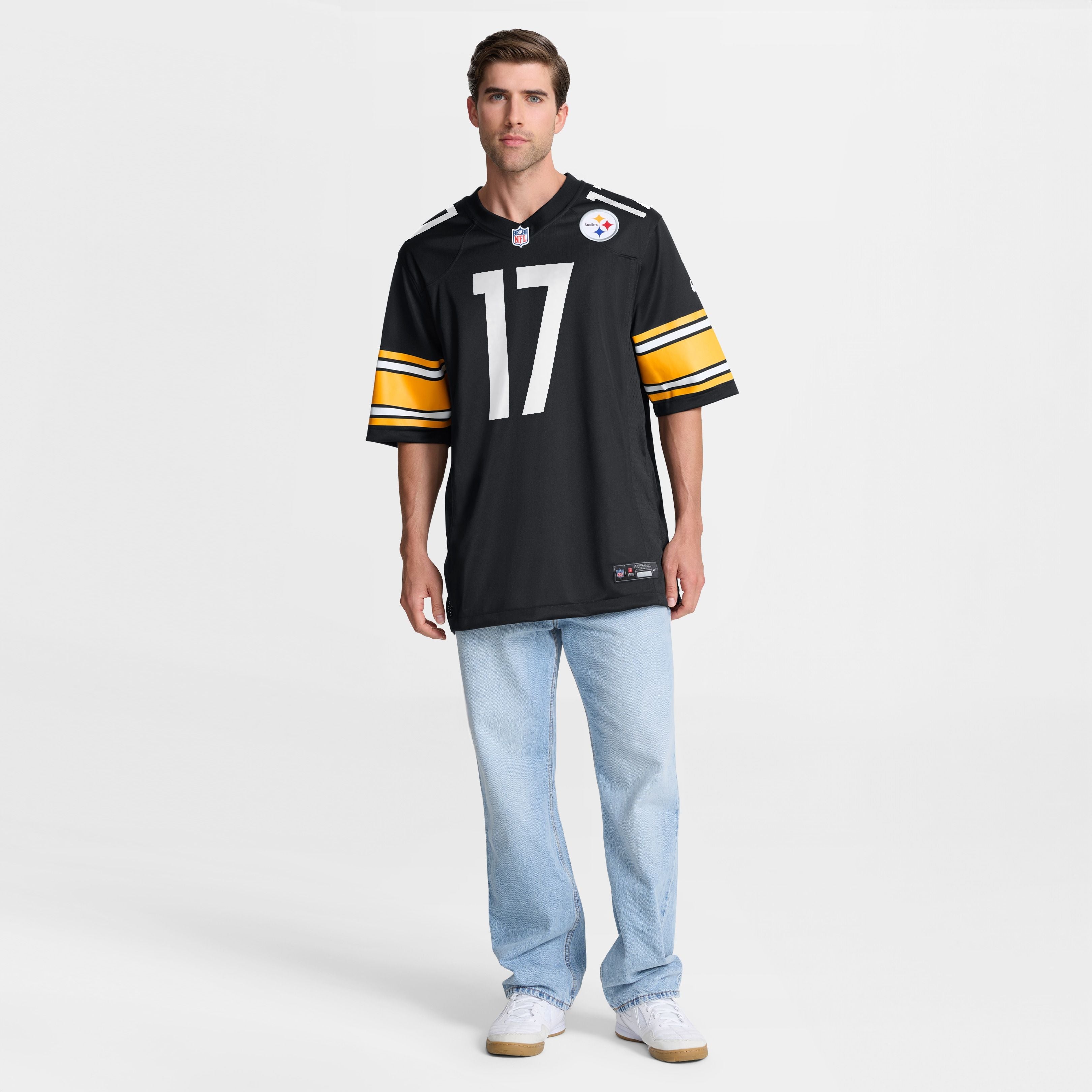 Men's Pittsburgh Steelers Germie Bernard Nike Black Game Jersey