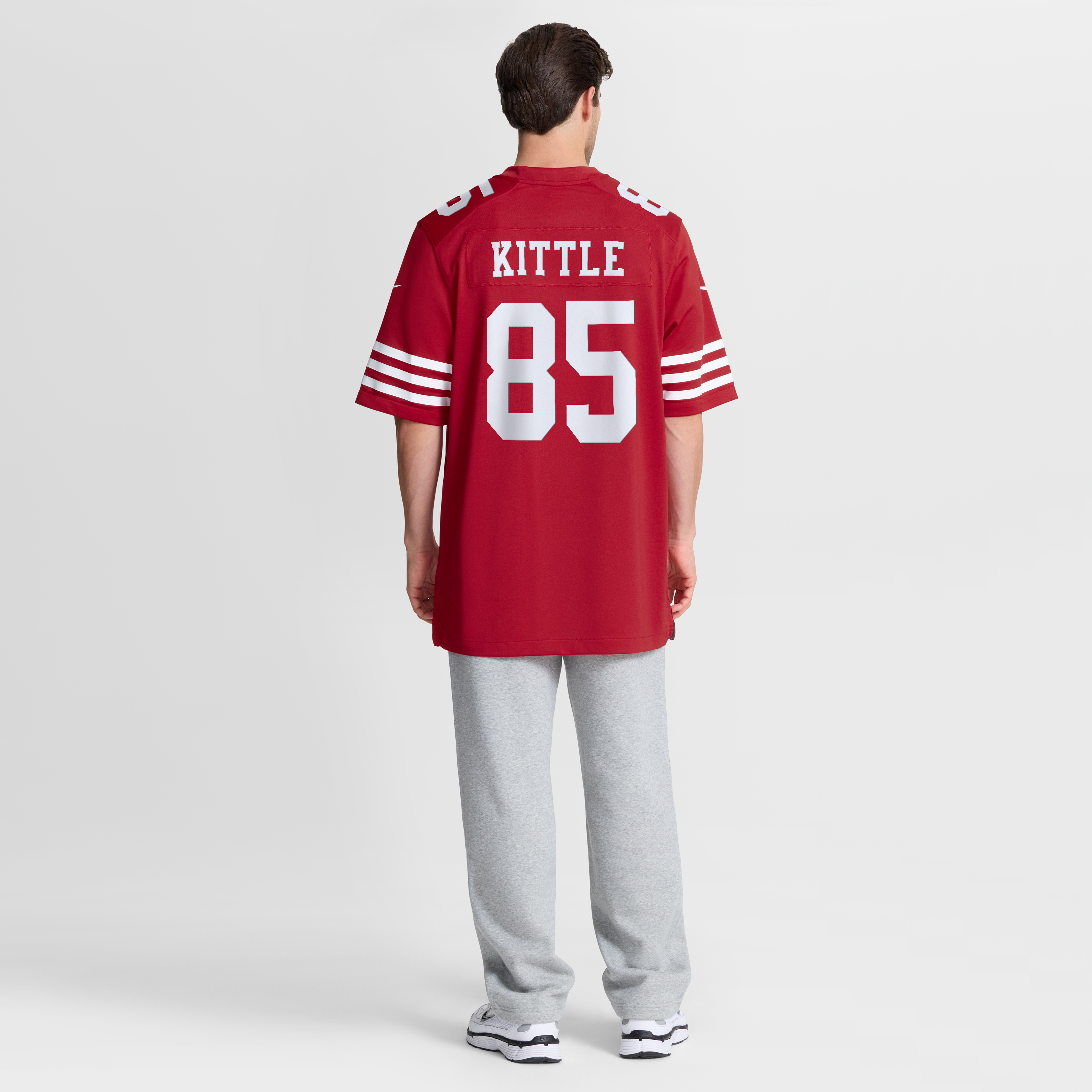 Men's San Francisco 49Ers George Kittle Nike Scarlet 80Th Anniversary Game Jersey