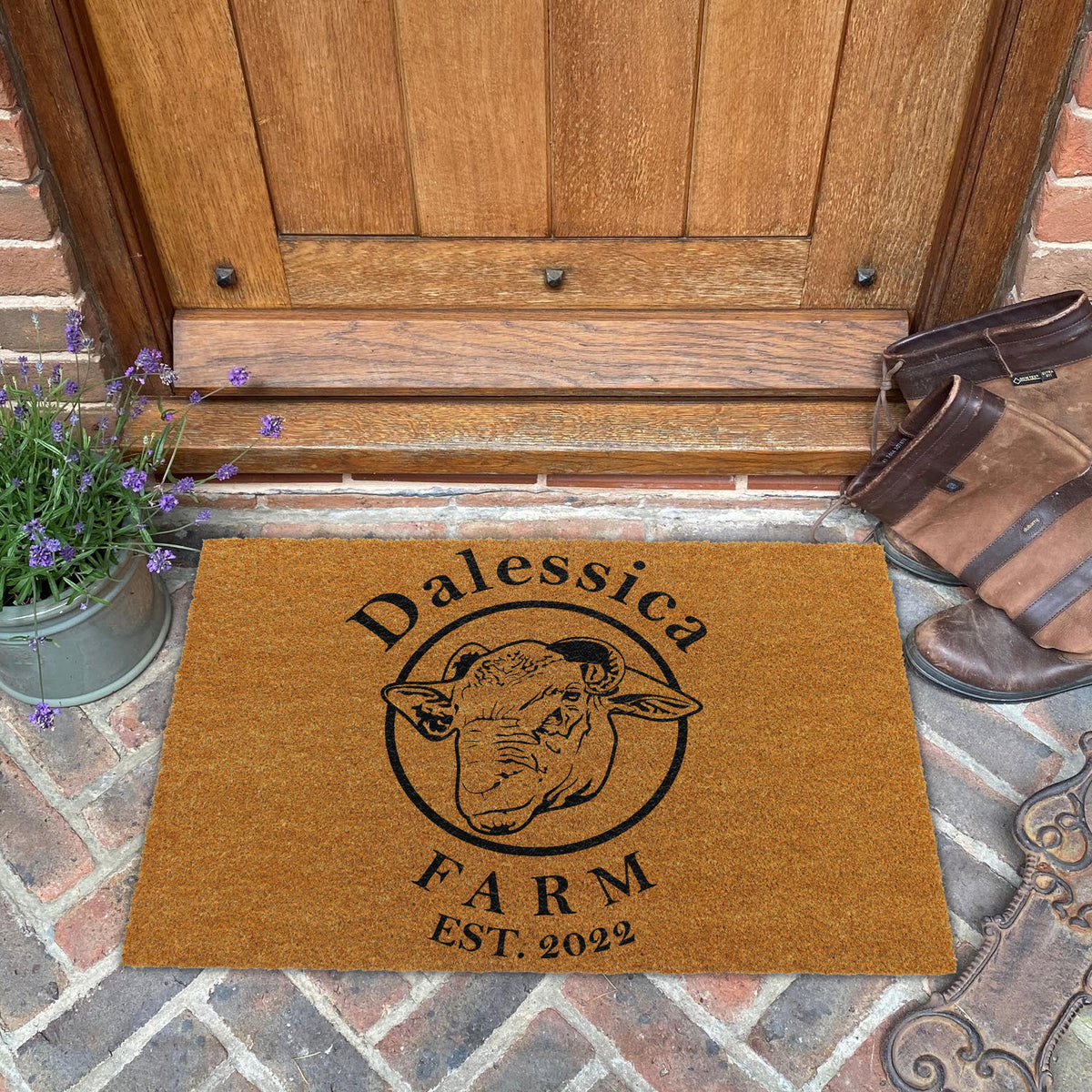 Custom Coir Doormat For Jennine Helen