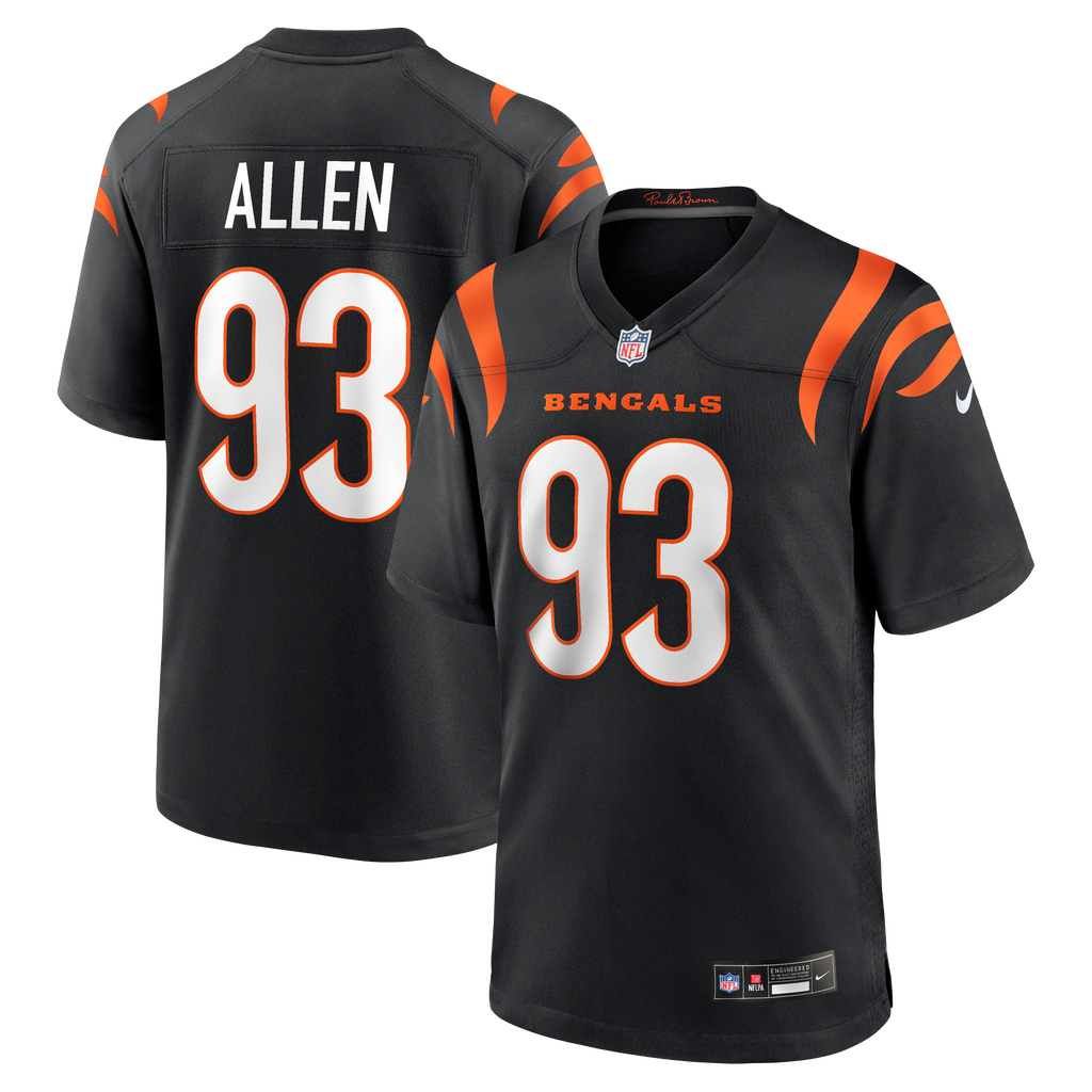 Men's Cincinnati Bengals Jonathan Allen Nike Black Team Game Jersey