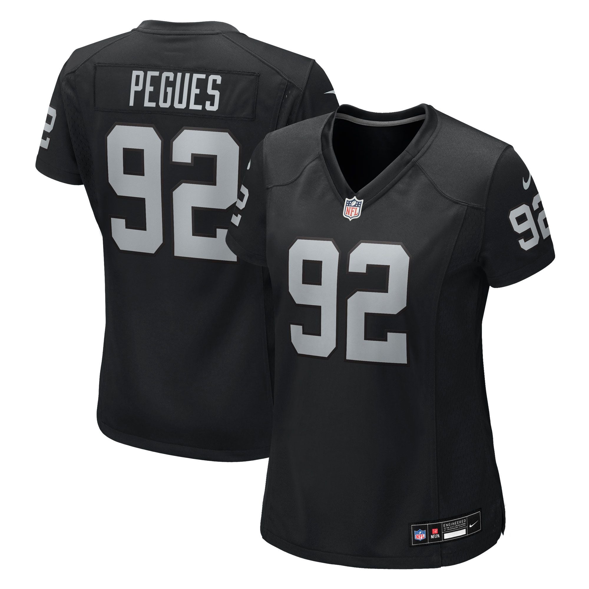 Women's Las Vegas Raiders Jj Pegues Nike Black Team Game Jersey