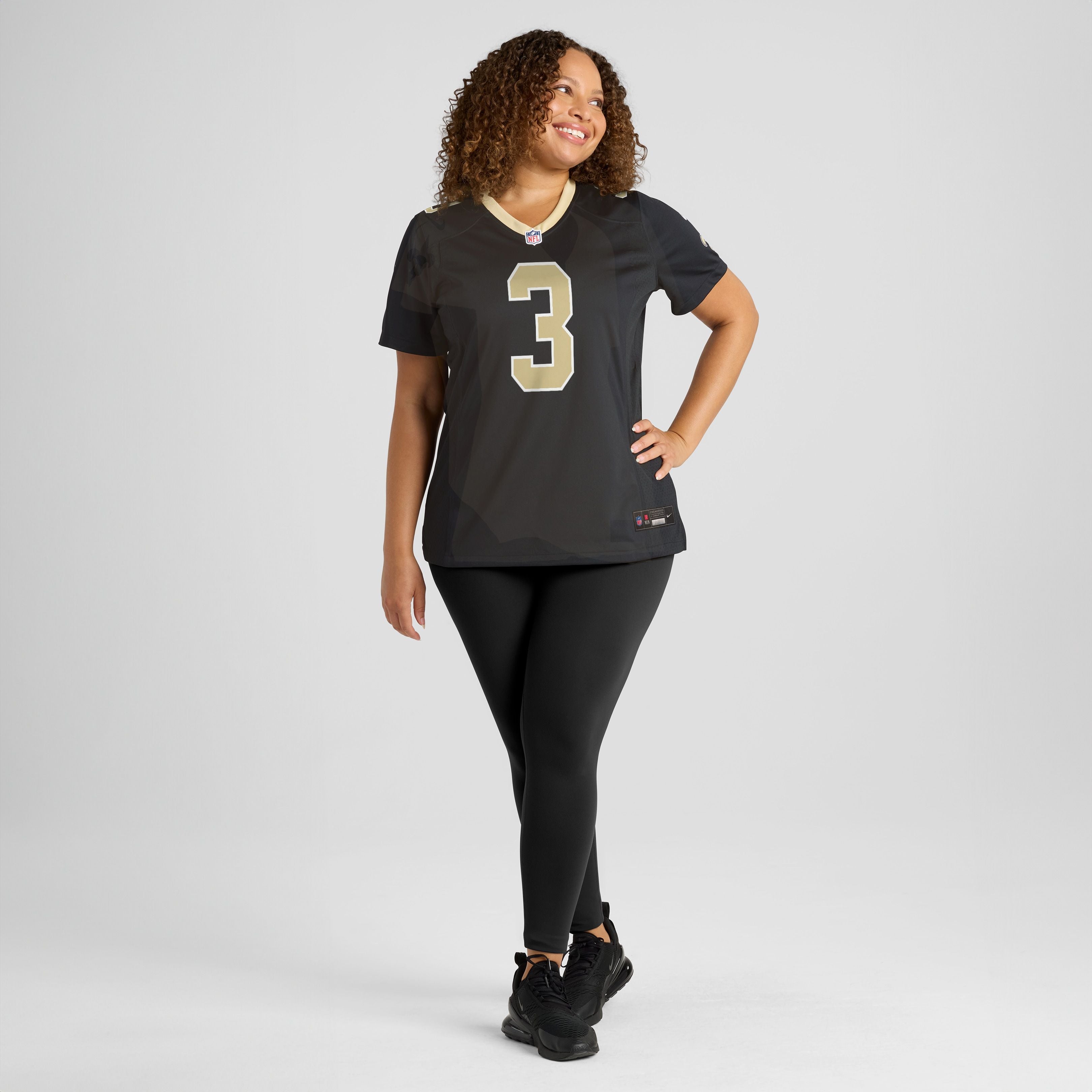 Women's New Orleans Saints Travis Etienne Jr Nike Black Team Game Jersey