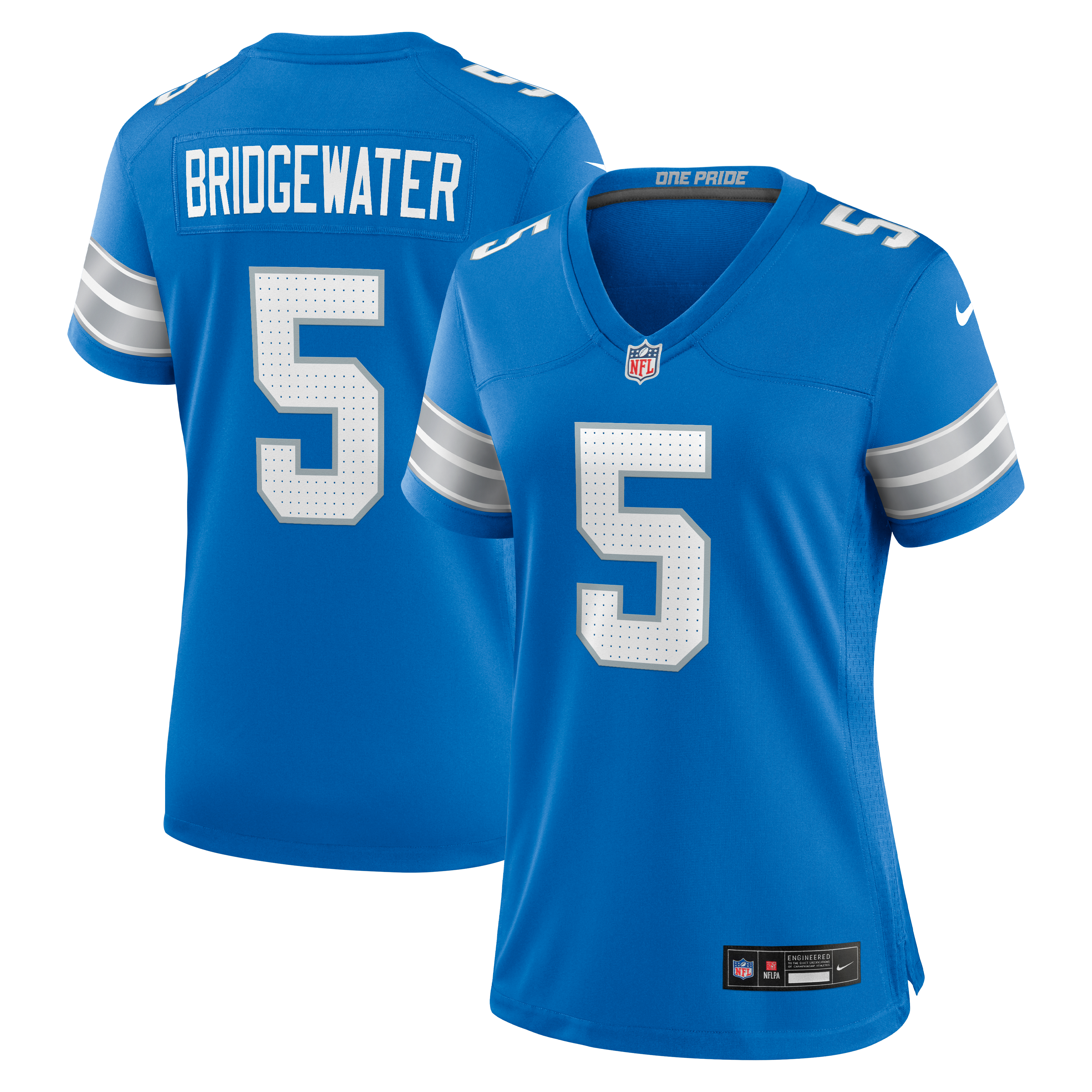 Women's Detroit Lions Teddy Bridgewater Nike Blue Team Game Jersey