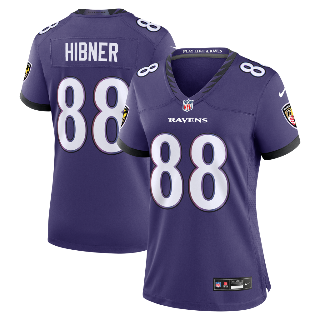 Women's Baltimore Ravens Matthew Hibner Nike Purple Team Game Jersey