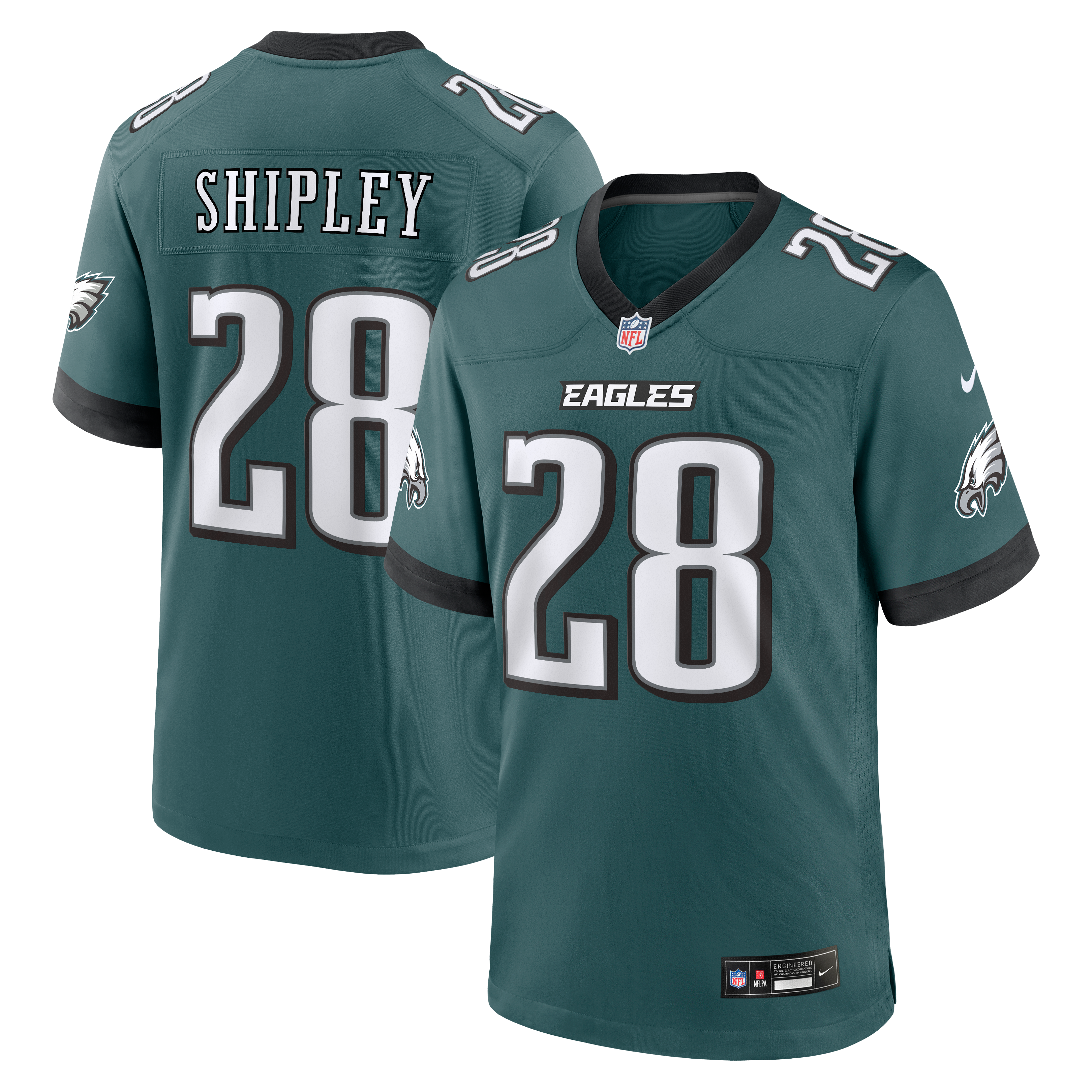 Men's Philadelphia Eagles Will Shipley Nike Midnight Green Team Game Jersey