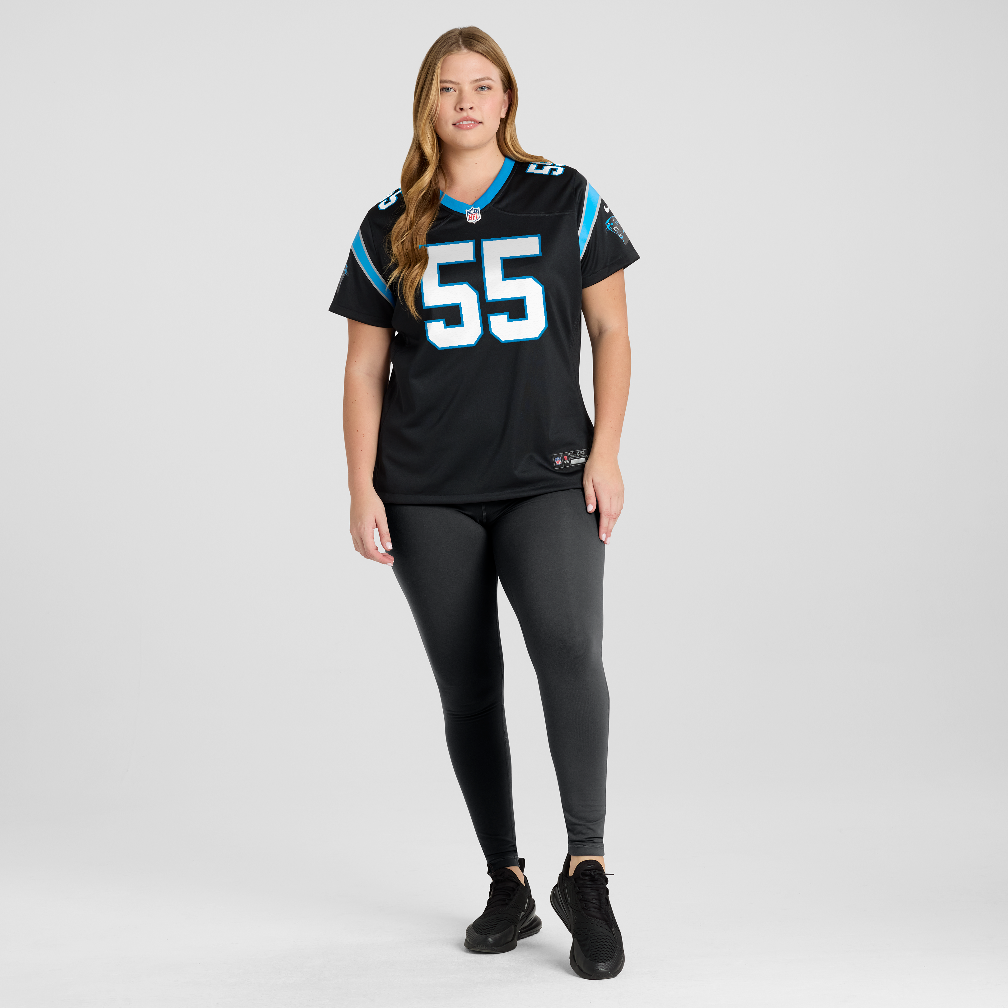 Women's Carolina Panthers Devin Lloyd Nike Black Team Game Jersey
