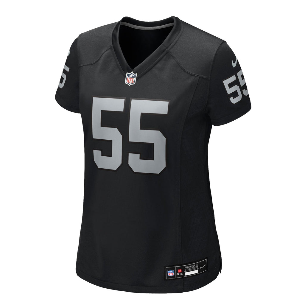 Women's Las Vegas Raiders Cody Lindenberg Nike Black Team Game Jersey