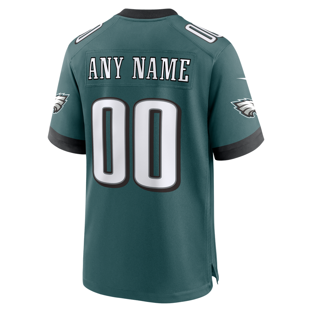Men's Philadelphia Eagles Nike Midnight Green Team Custom Game Jersey