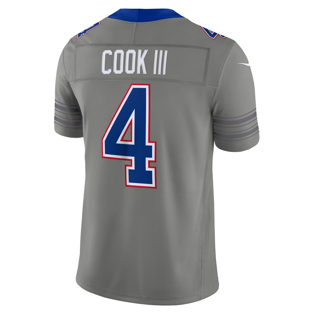 Men's Buffalo Bills James Cook Iii Nike Gray Nickel City Vapor Fuse Stitched Limited Jersey