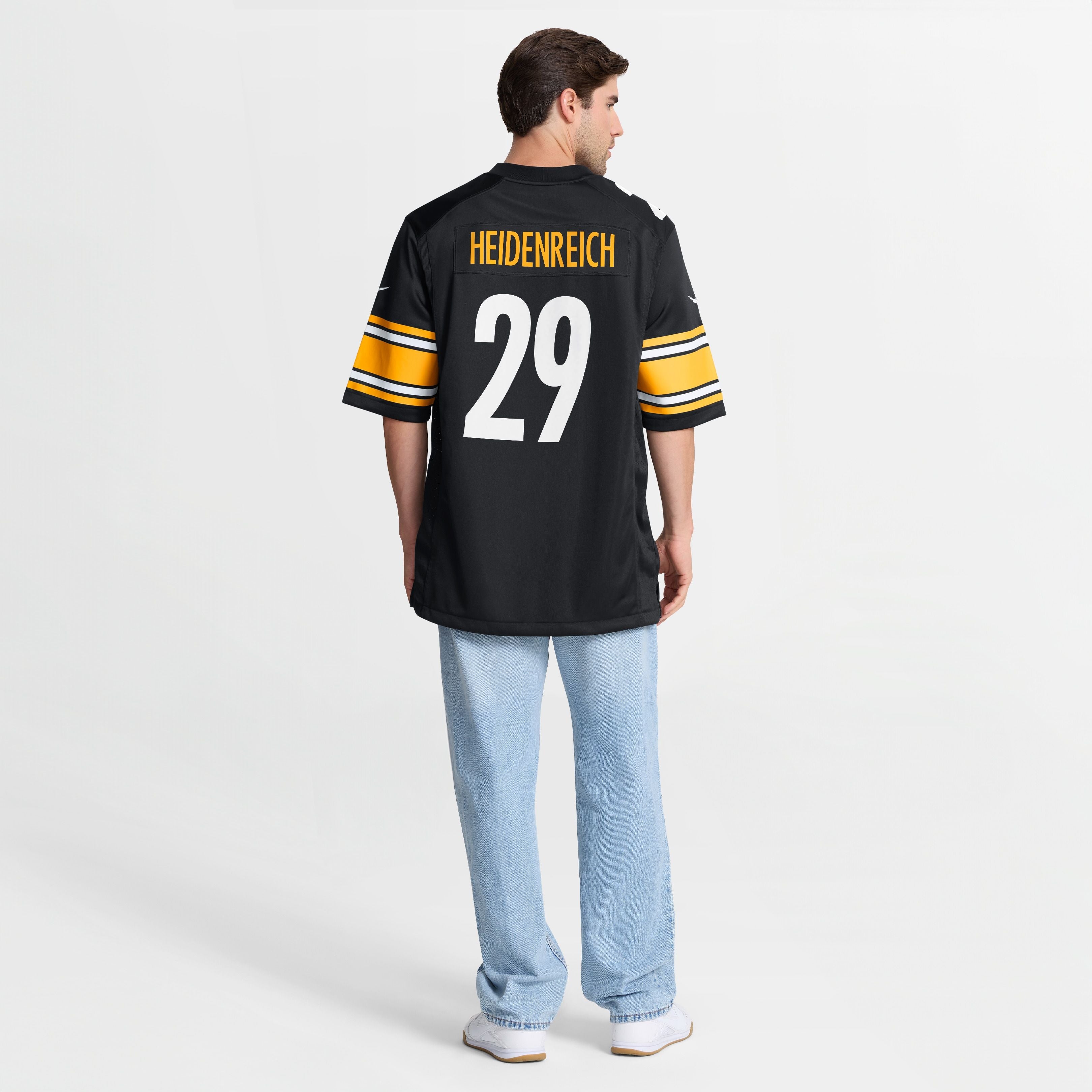 Men's Pittsburgh Steelers Eli Heidenreich Nike Black Team Game Jersey