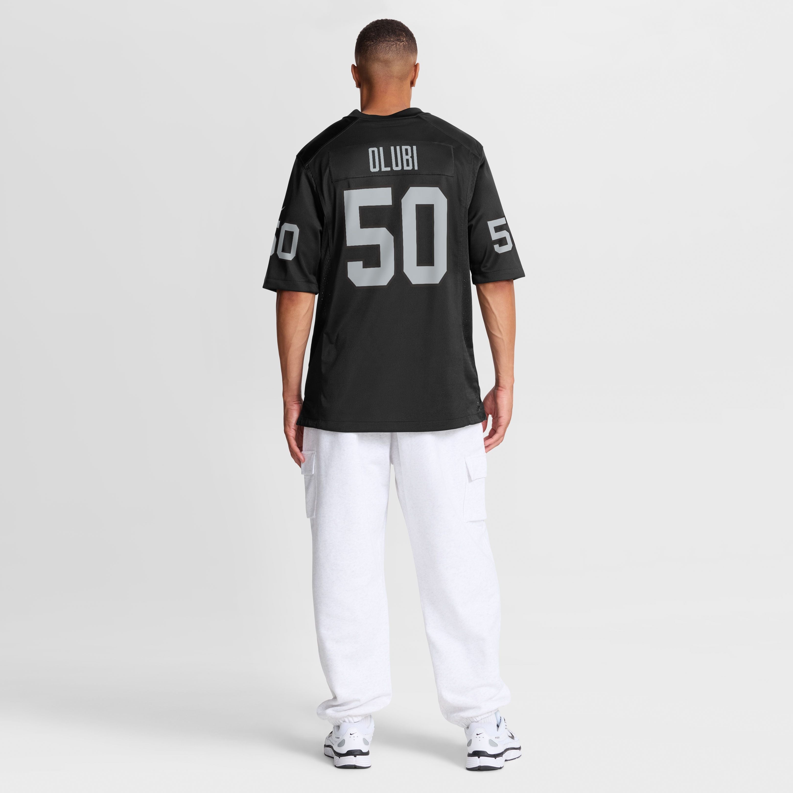Men's Las Vegas Raiders Segun Olubi Nike Black Team Game Jersey