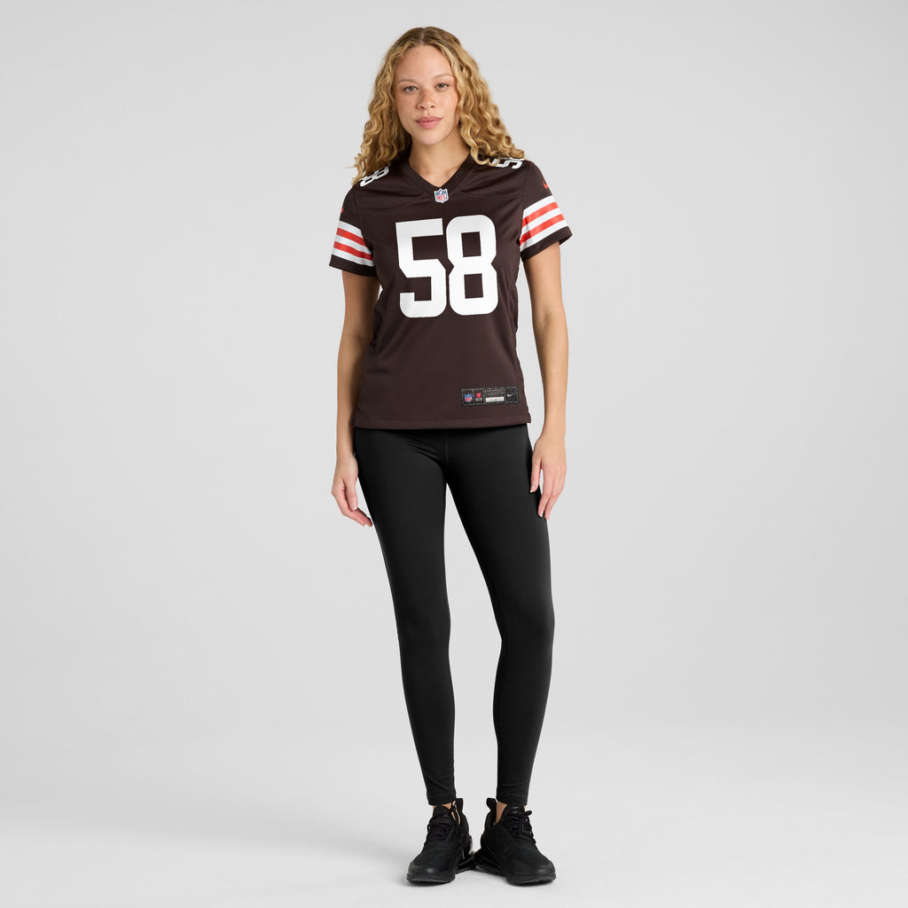 Women's Cleveland Browns Austin Barber Nike Brown Team Game Jersey