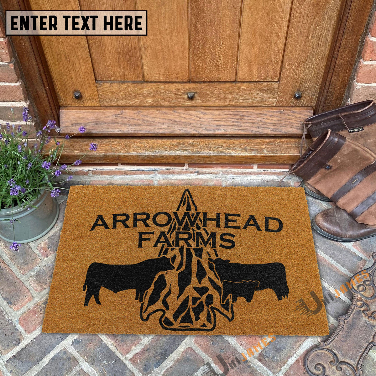 Horse Custom Farm Name Coir Doormat Corey Dixon