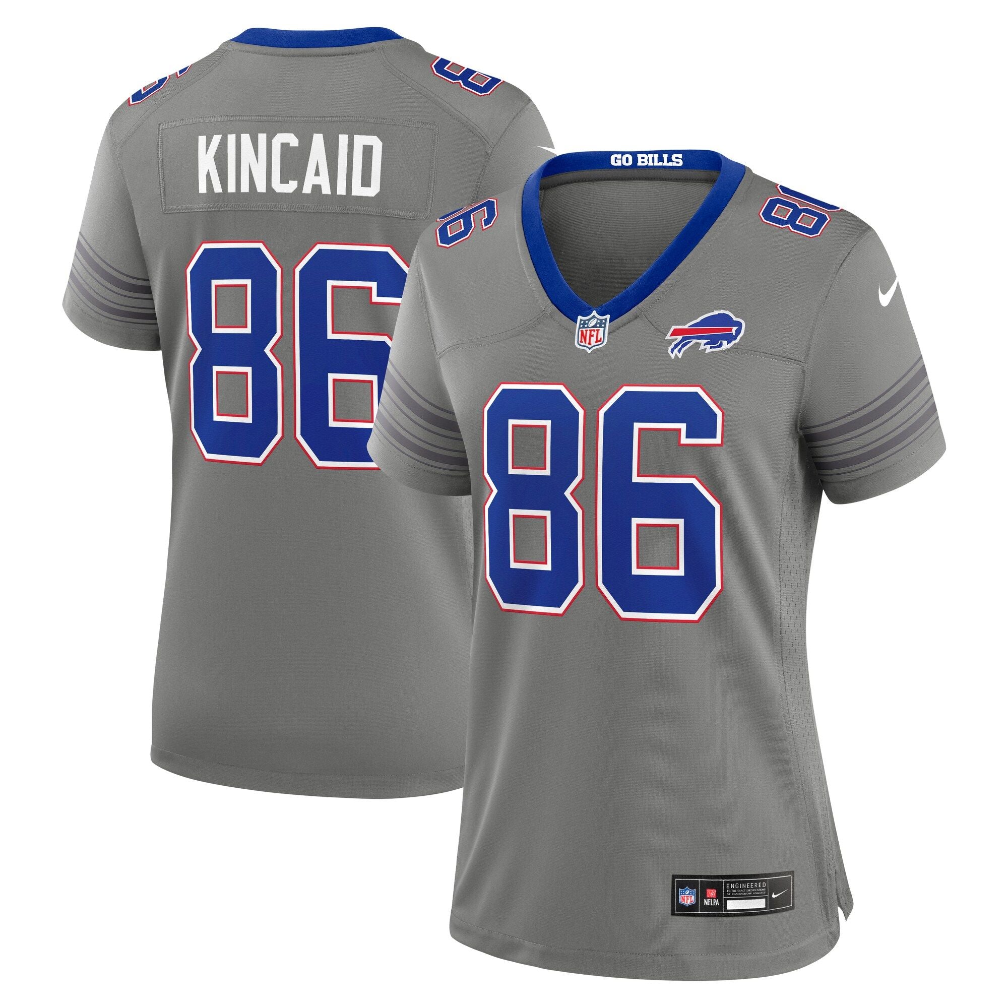 Women's Buffalo Bills Dalton Kincaid Nike Gray Nickel City Game Jersey