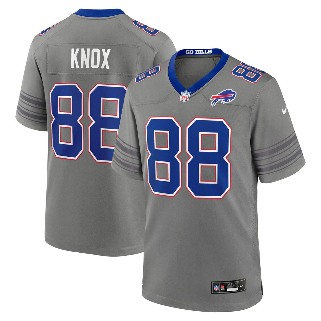 Men's Buffalo Bills Dawson Knox Nike Gray Nickel City Game Jersey
