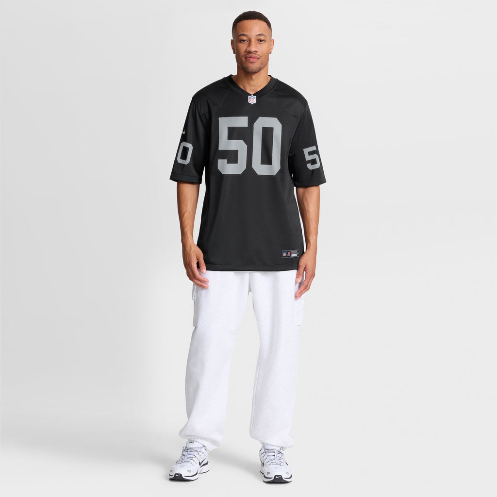 Men's Las Vegas Raiders Segun Olubi Nike Black Team Game Jersey