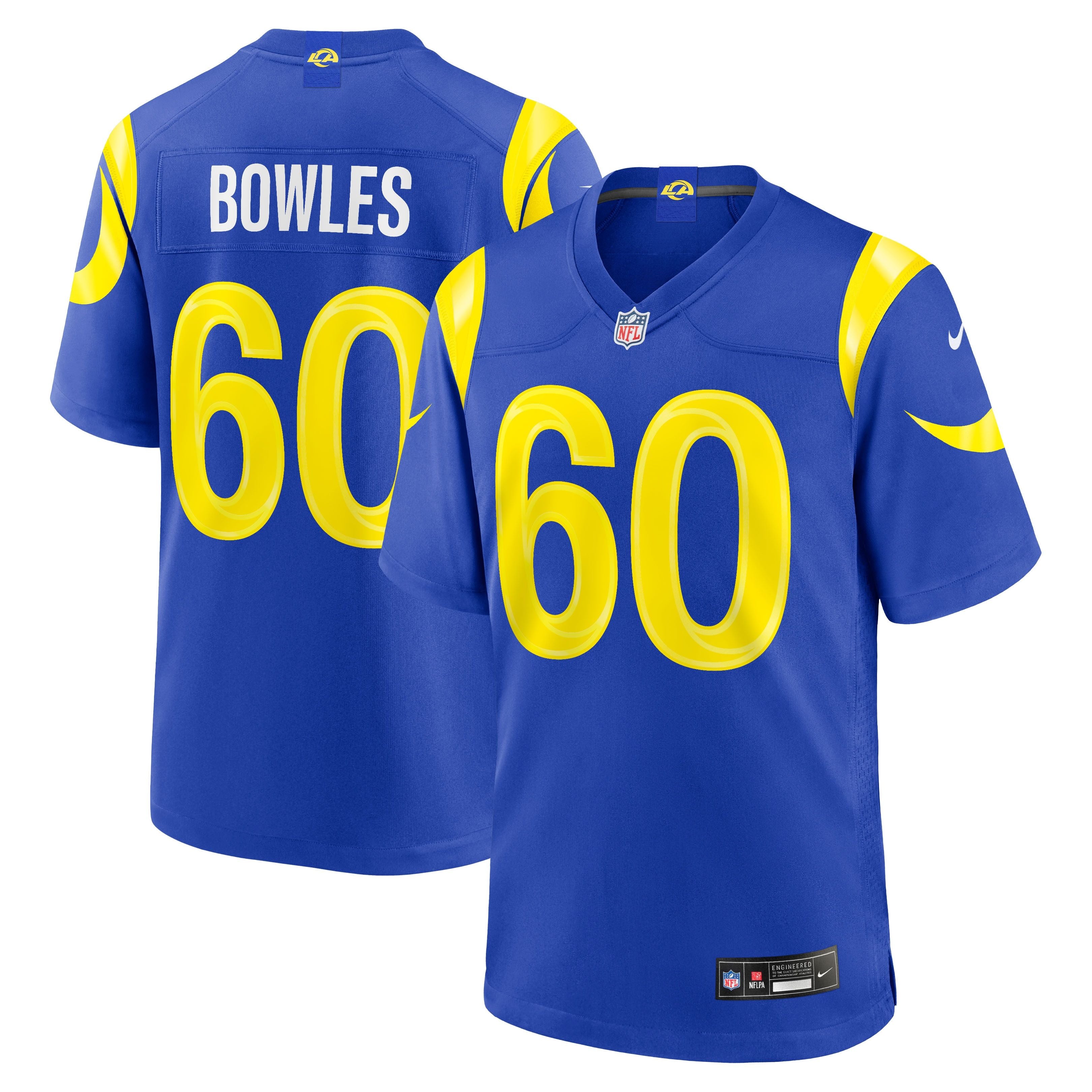 Men's Los Angeles Rams Wyatt Bowles Nike Royal Team Game Jersey