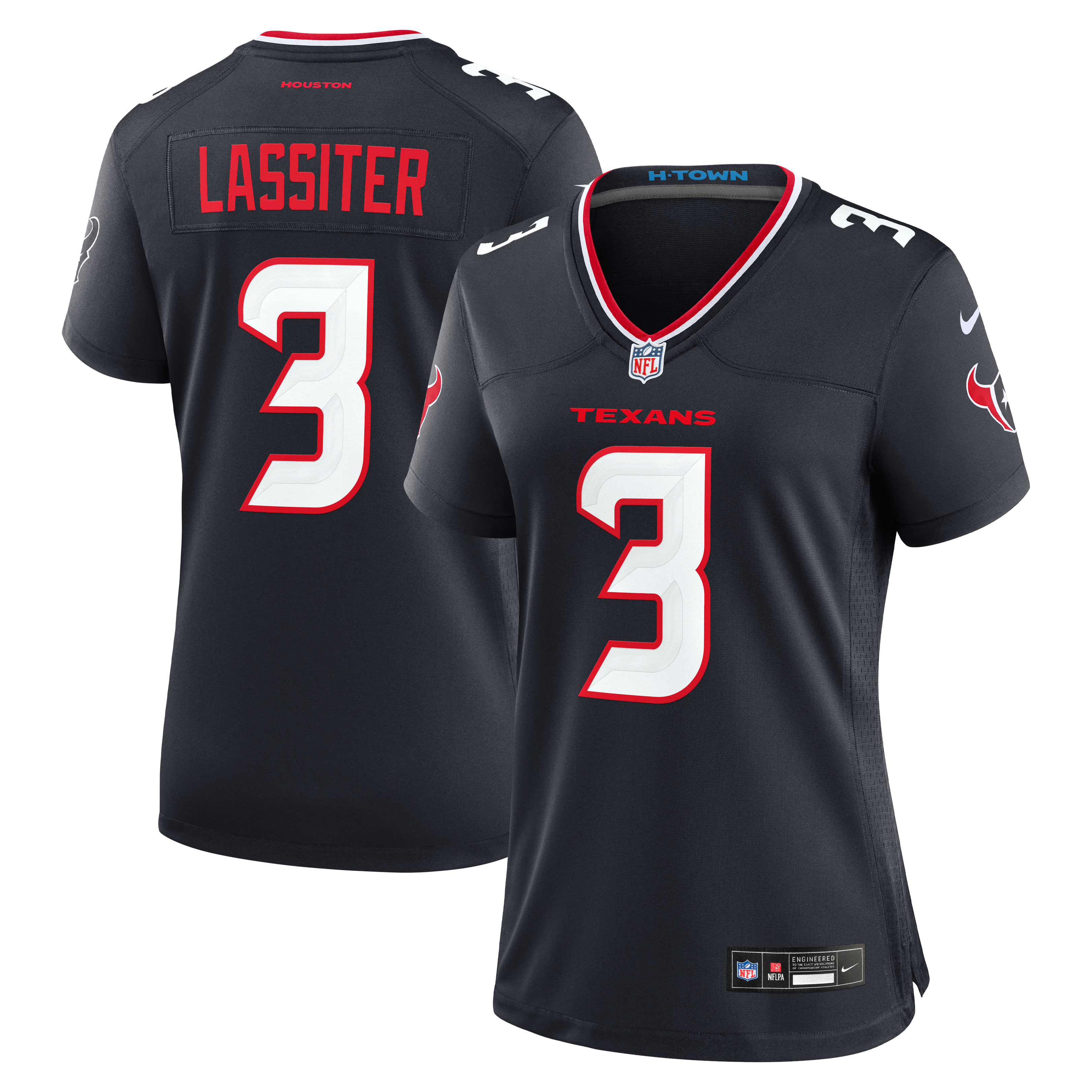 Women's Houston Texans Kamari Lassiter Nike Navy Team Game Jersey