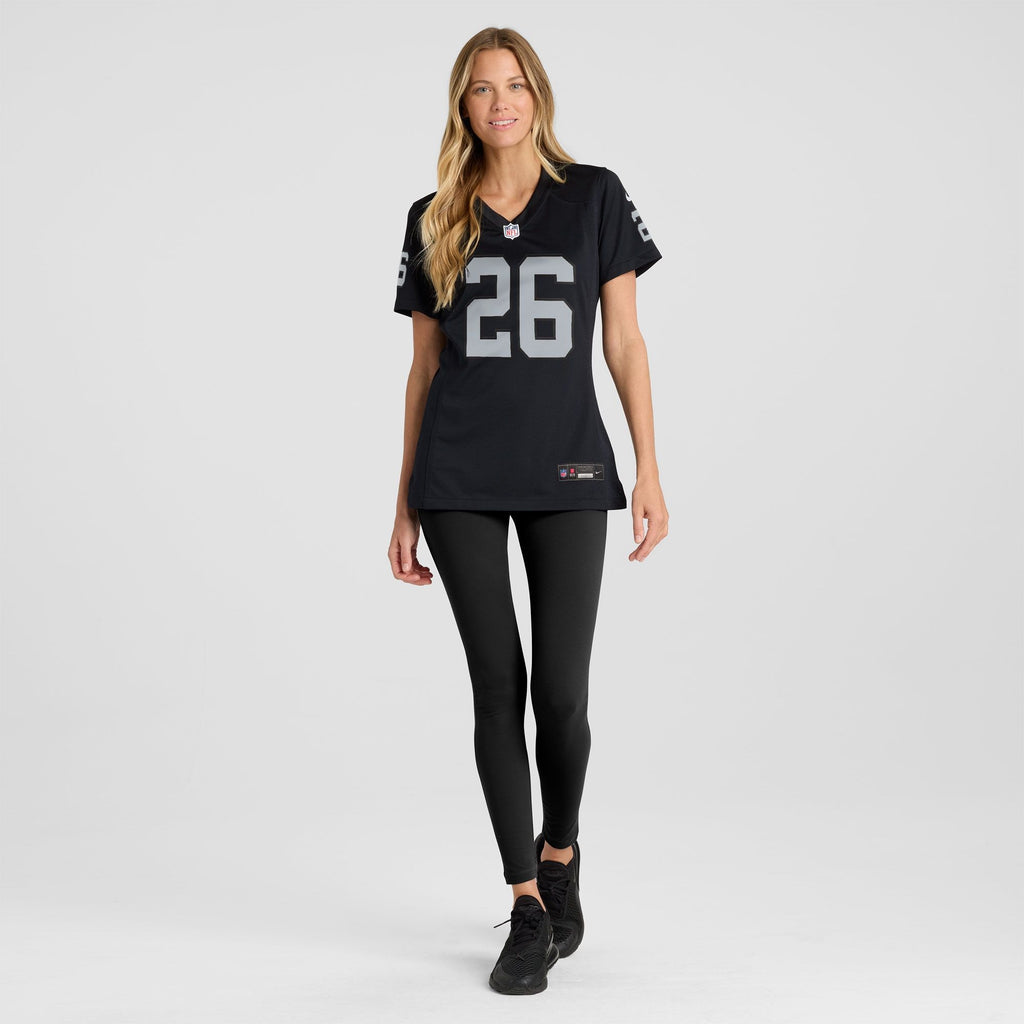 Women's Las Vegas Raiders Darien Porter Nike Black Team Game Jersey