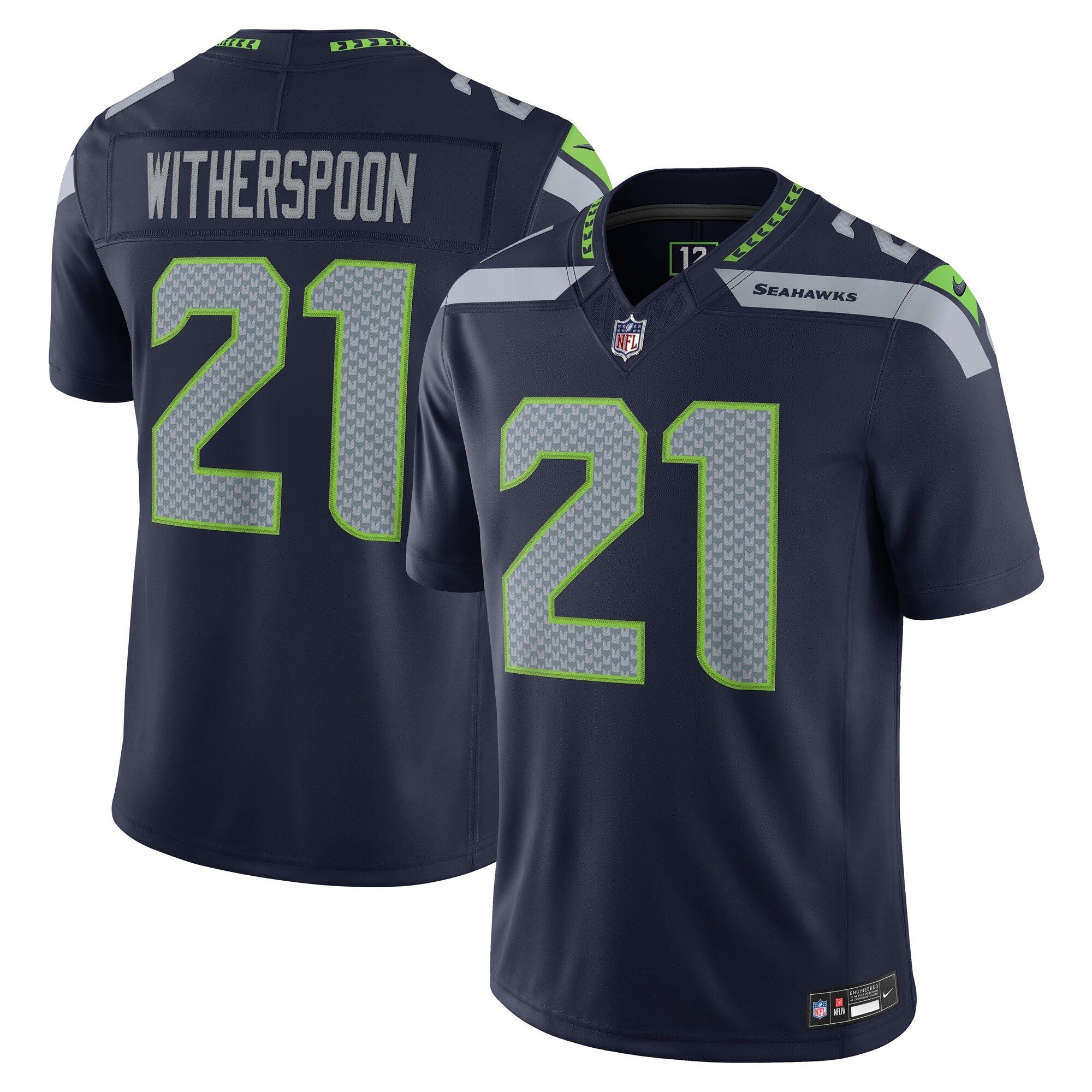 Men's Seattle Seahawks Devon Witherspoon Nike College Navy Team Vapor Fuse Stitched Limited Jersey